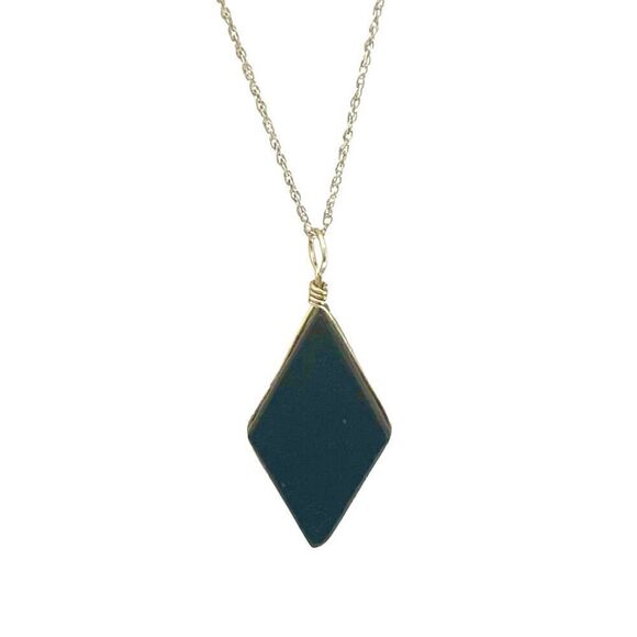 PC# 2 in 1 Reversible Sterling 925 Silver Necklace w/ Glass or Black Stone Penda - Picture 4 of 12